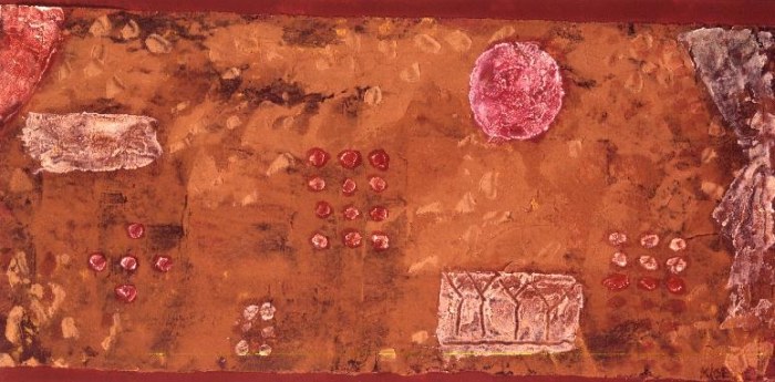 Still Life with Casket, 1931 (no 49) (wax paint and oil on paper on cardboard)  a 