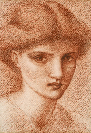 Study Of A Girl''s Head Sir Edward Coley Burne-Jones (1833-1898) a 