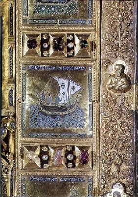 Settlement of the Body of St. Mark, enamel panel from the Pala d''Oro, San Marco Basilica, 10th-12th