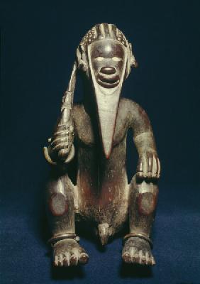 Sitzende Figur, Bembe, Rep. Kongo / Holz