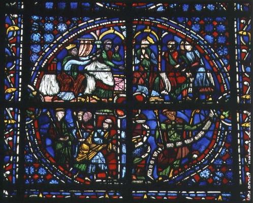 Scenes from the Life of Joseph, including a self portrait of the artist Clement of Chartres, c.1225- a 
