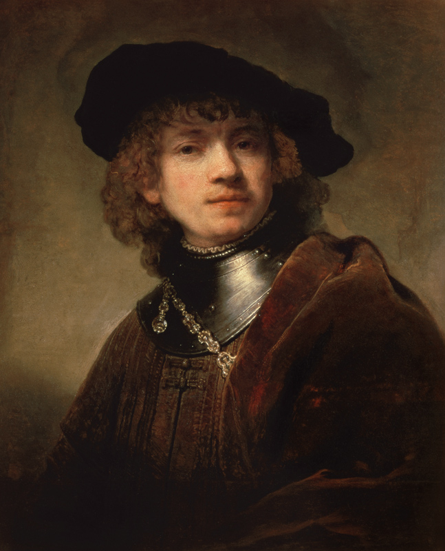 ''Tronie'' of a Young Man with Gorget and Beret, c.1639 a 