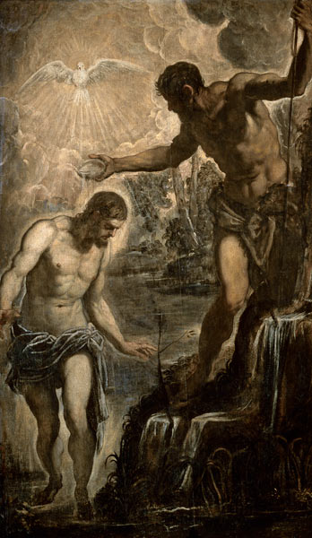Tintoretto / Baptism of Christ a 
