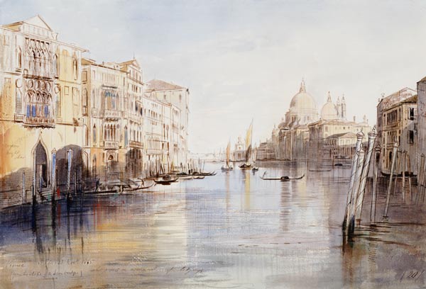 The Grand Canal, With Santa Maria Della Salute, Venice, Italy a 
