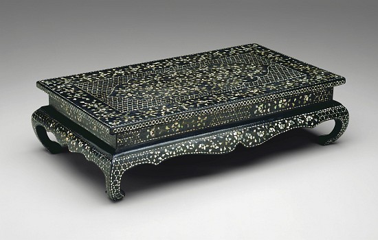Table with Floral Scroll Design a 