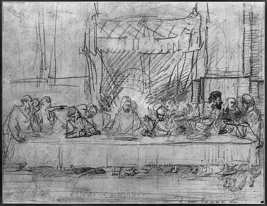 The Last Supper, after the fresco Leonardo da Vinci (1452-1519) c.1635 a 