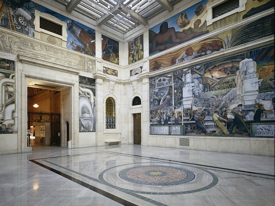 The Rivera Court with the Detroit Industry fresco cycle by Diego Rivera (1886-1957) 1932-33 a 