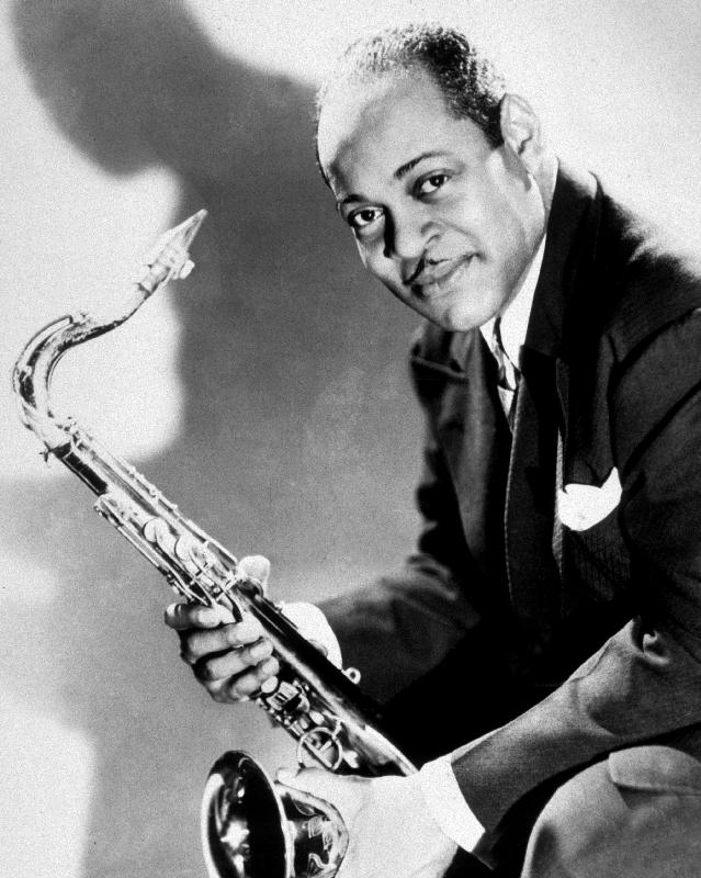 The saxophonist Coleman Hawkins in 40's a 