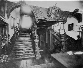 The staircase of Eyrecourt Castle, Co. Galway, Ireland