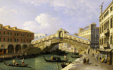 The Rialto Bridge Venice From The South With The Fondamenta Del Vin And The Fondaco Dei Tedeschi a 