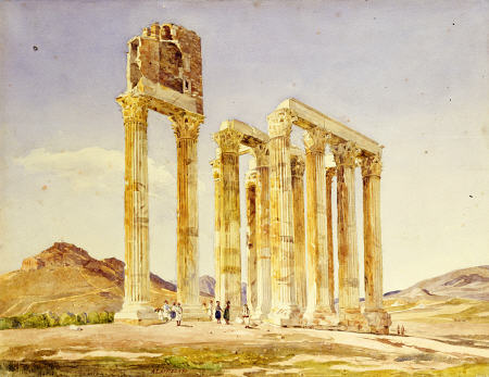 The Temple Of Olympian Zeus,  Athens a 