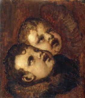 Titian / Heads of Two Angels / Paint.