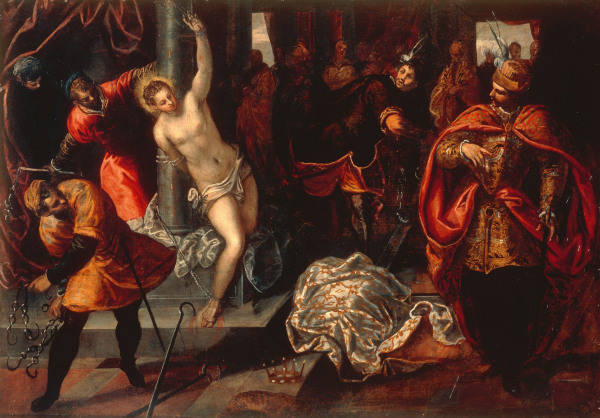Tintoretto / Flogging of St. Catherine a 