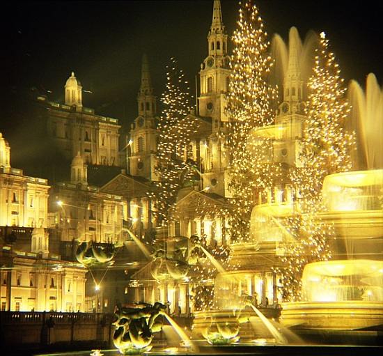 Trafalgar Square, Christmas Lights a 