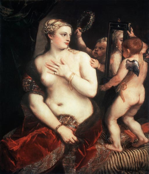 Titian / Venus with a Mirror / c. 1555 a 