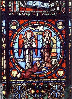 The Annunciation, 12th century (stained glass) a 