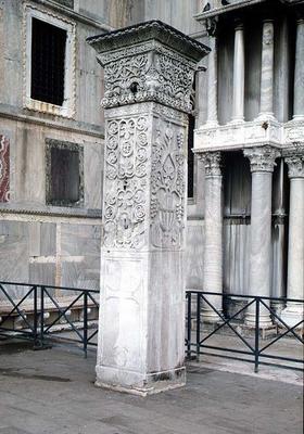 The Column of Acri, in the San Marco Piazzetta, Venice, Islamic-Byzantine a 