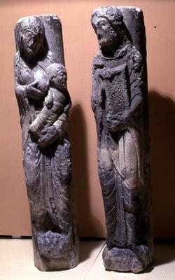 The Holy Family Column Statues (stone) a 