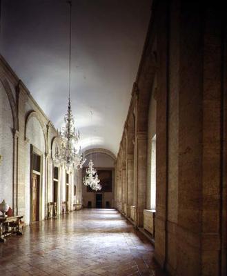 The main corridor of the piano nobile, designed by Antonio da Sangallo the Younger (1483-1546) Miche a 
