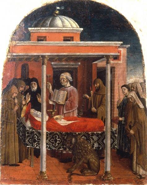 Death of St.Jerome / Ital.Ptg./ C15th a 
