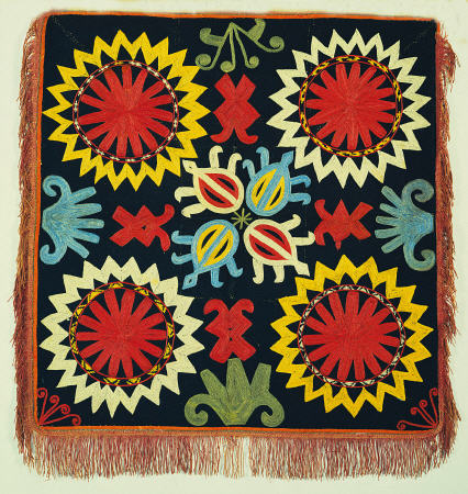 Uzbek Silk Embroidery, 19th Century a 