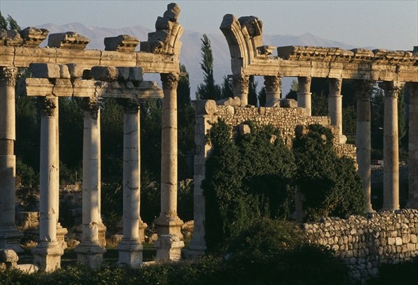 View of a colonnade (colour photo)  a 