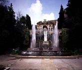 View of a fountain with the 'Fontana dell'Organo' (Fountain of the Organ) in the background, designe