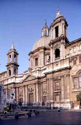 View of Saint Agnes in Agony, designed by Franceso Borromini (1599-1667) 1653-57 (photo) a 