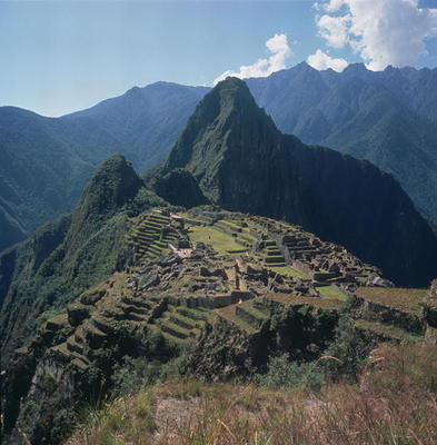 View of the citadel, Pre-Columbian Inca, probably built during the reign of Inca Pachacutec Yupanqui a 