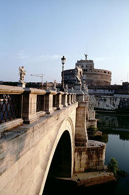 View over the Tiber towards the Castel Sant' Angelo (photo) a 