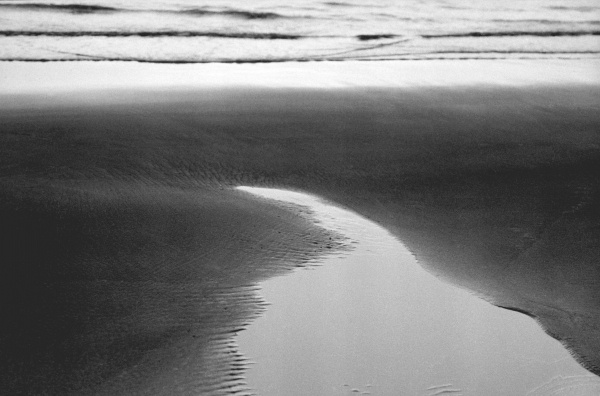 Water on sand (b/w photo)  a 