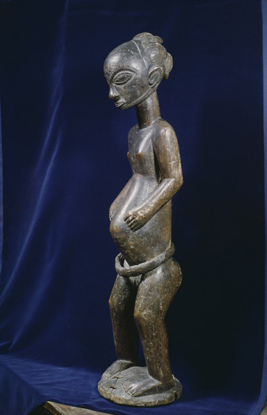 Weibliche Statuette, Luba / Holz a 