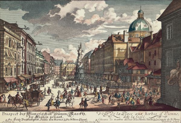 Vienna, View of the Viennese Graben a 