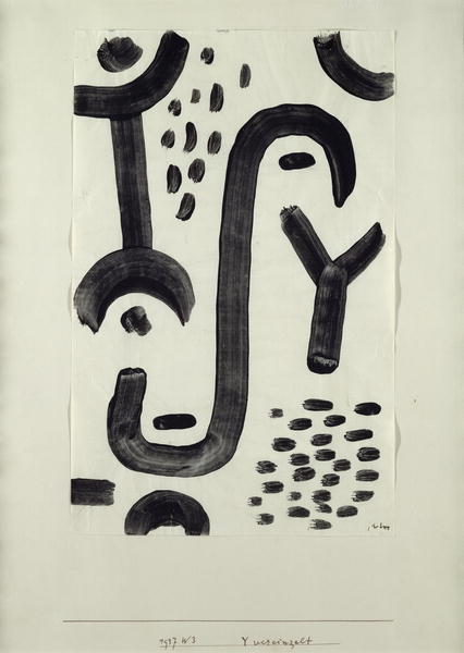 Y isolated, 1937 (no 243) (coloured paste on paper on cardboard)  a 