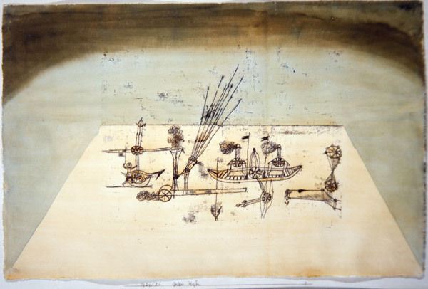 Yellow Harbor, 1921 (pen & ink, transfer process, w/c and wash on paper)  a 