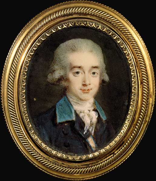 Portrait miniature of Count Hans Axel von Fersen (1755-1810) a Noël Hallé