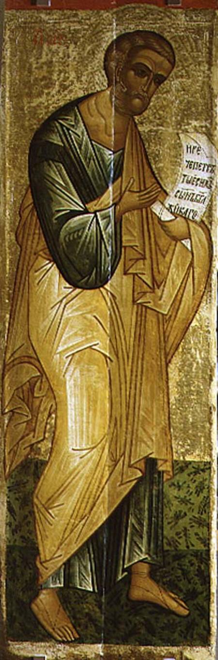 The Holy Apostle Peter, Russian icon from the Deesis of the Church of St. Vlasius a Novgorod School