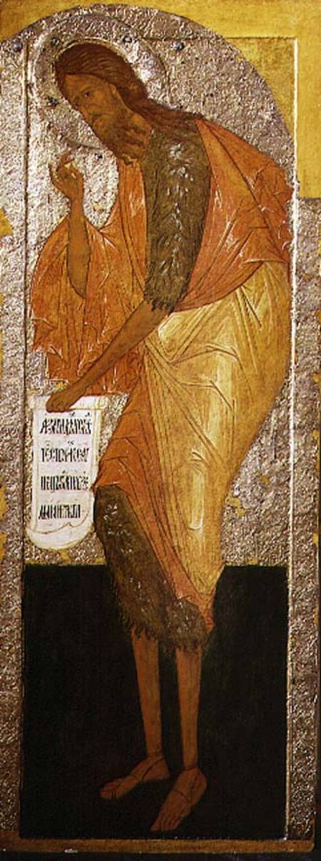 St. John the Forerunner, Russian icon from an iconostasis in the Antoniev Monastery a Novgorod School