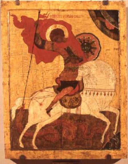 St.George and the Dragon: Icon a Novgorod School