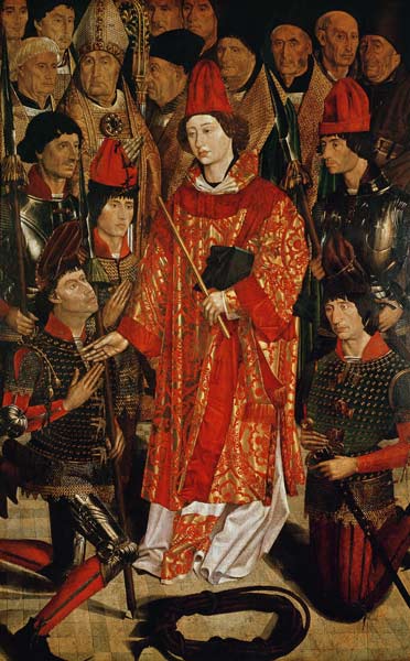 St. Vincent of Saragossa (d.304), Protector of Lisbon, from the Altarpiece of St. Vincent a Nuno Goncalves or Gonzalvez
