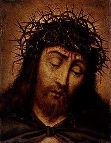 Head Christi with crown of thorns