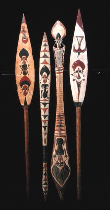 Canoe paddles from the Solomon Islands a Oceanic