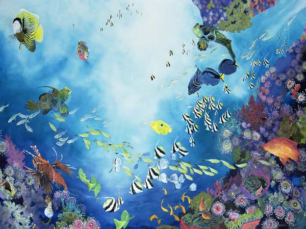 Underwater World III, 2002 (acrylic on twill)  a Odile  Kidd