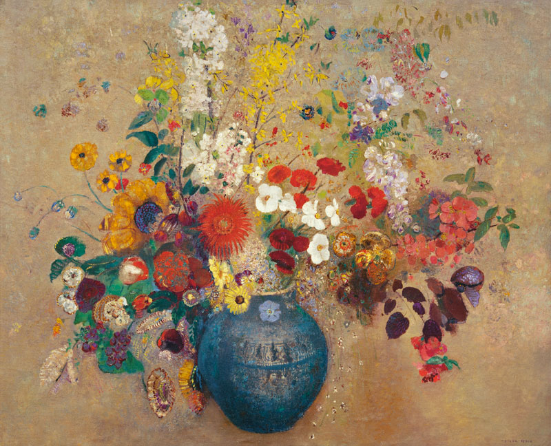 Bouquet of flowers a Odilon Redon