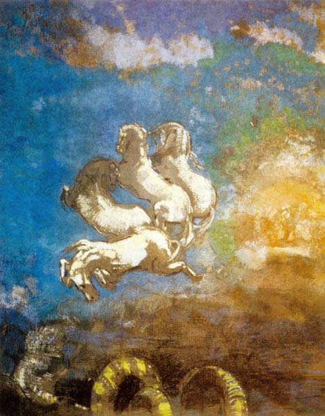 The chariot of Apollo, pastel by Odilon Redon, coll. musee d'Orsay-Paris a Odilon Redon