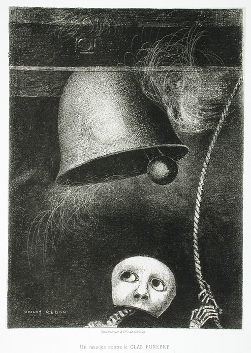 A Mask Sounds the Death Knell. Series: For Edgar Poe a Odilon Redon