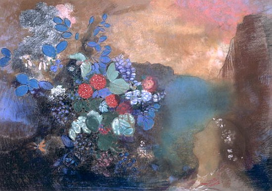 Ophelia among the Flowers, c.1905-8 a Odilon Redon