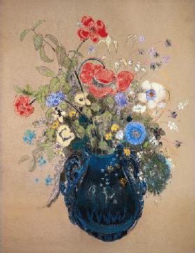 Blumenstrauss in a blue jug