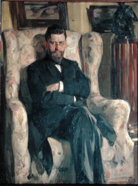 Portrait of the collector Alexei A. Bakhrushin (1865-1929) a Osip Emmanuilovich Braz
