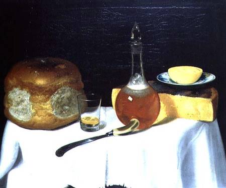 Still life with bread and cheese (pair of 78162) a of Chichester Smith